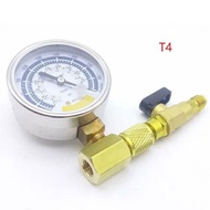 ไมครอนเกจ เกจวัดแรงดัน Vacuum Gauge VALUE แบบเข็ม พร้อมวาล์วปิดเปิด แสดงค่า PSI Mbar ติดตั้งกับเครื่