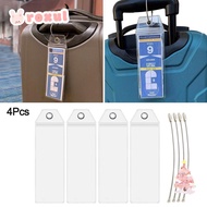 ROXUL Suitcase Label Holder, PVC Waterproof Cruise Luggage Tag Holders, Essentials Steel Wire Cable 