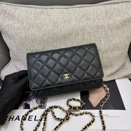 Chanel香奈兒黑金woc包