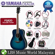 Yamaha FG820 41 Dreadnought Solid Spruce Top Acoustic Guitar Sunset Blue (FG 820)