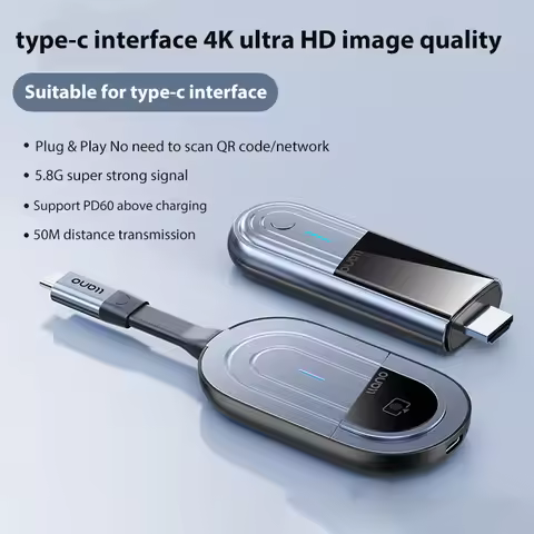 Llano 4k wireless hdmi transmitter receiver Laptop Audio Video same screen to projector Plug & Play 