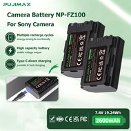 PUJIMAX NP-FZ100 Type‑C Direct Charging Battery 2600mAh Full Decoded Safe Leakage Proof For Sony FX2