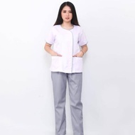 MFS Zoe White Grey Nurse Uniform Nurse Uniform/ Babysitter Uniform/