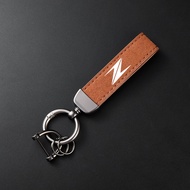 High-Grade Leather Suede Keychain Motorcycle Keyring For Kawasaki Z650 Z750 Z800 Z900 Z1000 Z250 Z40