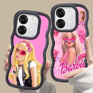 MERAH D-18 Barbie Girl Pink red Casing for ITEL S25 Ultra A50 A90 P55 A80 black