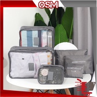 OSM - H6043 7-in-1 Travel Organizer Bag 7-in-1 Storage Bag Travel Luggage Organizer/ Set Waterproof 