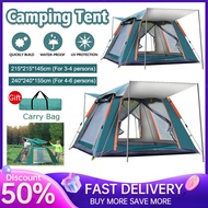 Automatic Tent 4-6 Person Camping Tent Khemah Easy Instant Setup Protable UV Resist Sleeping Camp for Sun Shelter Travelling Hiking Khemah Askar Campak Camping Khemah camping