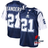 Men's Dallas Cowboys Deion Sanders Navy Blue Regatta Shirt 1994 Retired Player Limited American Foot