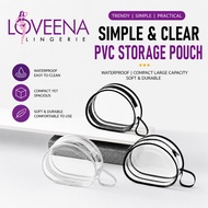 LOVEENA Waterproof NuBra Storage Bag Transparent PVC Adhesive Bra Case Portable Bra Organizer Pouch 