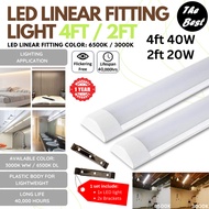 LED Batten Linear Light Fixture 4FT 2FT Ceiling Light LED Panel Light 40W 20W 6500K 3000K DL WW