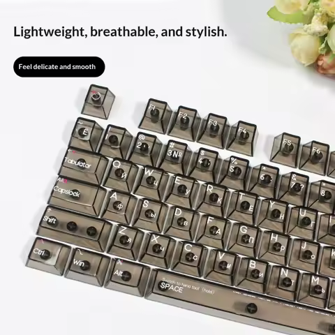 132Keys Russian Crystal Transparents Keycaps Original Profile PC Keycap for Mechanical Keyboards Lay