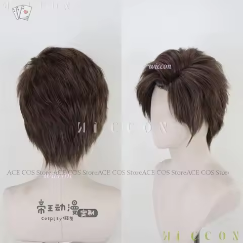 ACE COS Store Anime Cosplay Re9 REQ Leon Cosplay Wig Men Evil Requiem Leon Reon Scott S. Kennedy Hal