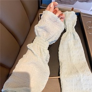 Ice Sleeve Summer Chiffon Cotton Sun Protection Sleeve Pleated Puff Sleeve Ice Silk Sun Protection G