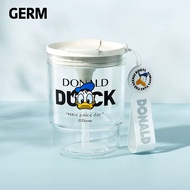 格沵（germ）米奇联名夏季Tritan吸管水杯便携竹简塑料杯车载杯子375ML-月白