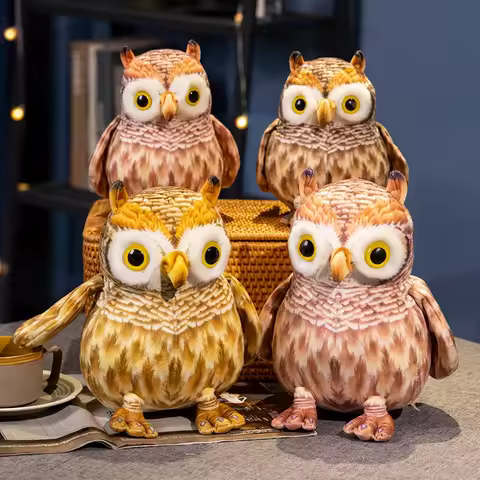 20/25cm Cute Big Eyes Owl Stuffed Animal Plush Brave Boy's And Girl's Room Owls Plush Decor Kids Gif