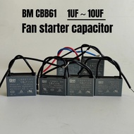 Bm CBB61 P2/SH AC Fan Starter Capacitor 1UF~10UF 450VAC