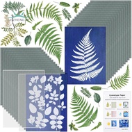 Sun Print Paper Kit Cyanotype Paper With 2 Sheet Acrylic Panel Green For Arts Crafts DIY Project