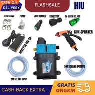 Alat Cuci Steam Jet Cleaner Hiu Dual Pump 12v 8.8 Bar 12Lpm / Paket Lengkap Jet Gun sprayer Adaptor 