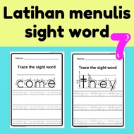 [60-7] Latihan menulis sight word | sight word writing worksheet (7/11)