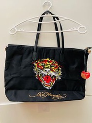 Ed Hardy 經典老虎尼龍托特包#HAPPY