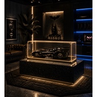 LEGO 76139 Batmobile Display Case | Acrylic LED Lights Dustproof Transparent Display Box for Collect