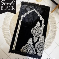 Latest black special Turkish prayer mat P67