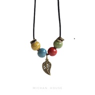 Boho necklace, vintage beaded necklace, handmade necklace