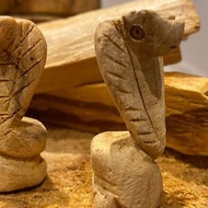 秘魯聖木蛇雕像 原住民人手製作 印加聖木吉祥物