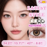 【0.00~-6.00+14.0mm】Eyecandy Colored Contact Lens Brown lens Cosmetic Color Lens 1 Pair COD