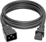 Tripp Lite Heavy Duty Power Cable, C20 to C13 Extension Cord, 14 AWG, 15A 100-250V Computer Cable, 7