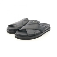 Christian Dior AQUA 男士黑色皮革平底涼鞋/拖鞋，43碼，二手。