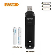 2PCS Stylus 1.2V 400mAh AAAA Ni-MH Rechargeable Battery with Charger