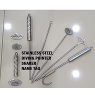 DIVING POINTER, SHAKER, DIVING POINTER, DIVING HOOK, SHAKER, DIVING POINTER & SHAKER / NAME TAG STAI