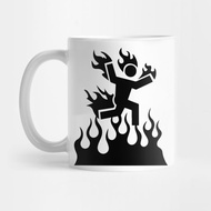 Burning men's emoji sticker Coffee Mug burning man emoji sticker Coffee Mug