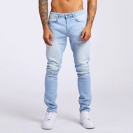 Denim Men's Pants Black Slim-fit Mid-waist Denim Micro-elastic Skinny Pants Men