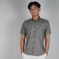 KATUN KEMEJA Devago Aldiano Men's Shirt Premium Cotton Motif Short Sleeve Trendy Trendy Trendy Trend