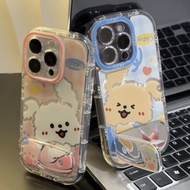 Hug Puppy 16Promax Phone Case iPhone15Plus/14/13 Couple 12mini Feather Yarn 8G