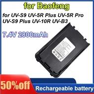 For Baofeng UV-S9 UV-5R Plus UV-5R Pro UV-S9 Plus UV-10R UV-B3 Walkie Talkies 7.4V 2800mAh Rechargea