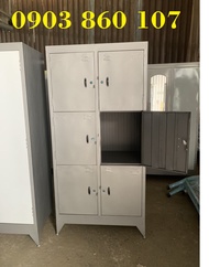 Tủ hồ sơ sắt locker 6 cánh có ổ khóa an toàn y hình giá xưởng ATD