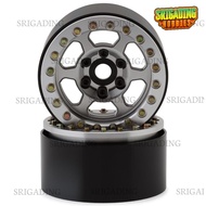 SSD Rim 1.9 Vision Beadlock Wheels (Silver) 12mm Hex