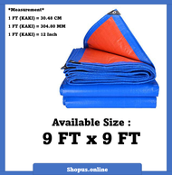 Canvas 6FT to 40FT Waterproof Canvas Tarpaulin Sheet Canvas Canopy Kanvas Khemah Pasar Kolam Ikan Tu