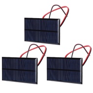 3pcs DC 6V 1W Solar Panel Cell Power Module Polycrystalline Silicon Solar Panel with 30cm Cable Sola