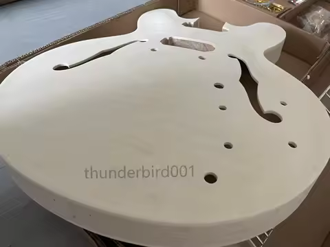 Diy Electric Guitar Kit F-Hole 335Jazz Hollow Gold Accessories Maple Veneer