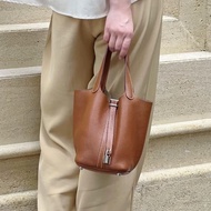 養馬入門首選🐎99新😍Hermes金棕銀扣Picotin18菜籃子包手提包