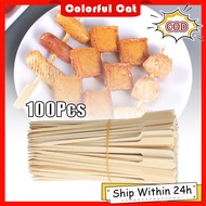100Pcs Disposable Bamboo Burger Skewers Kebab Stick Skewer Barbeque BBQ Sticks