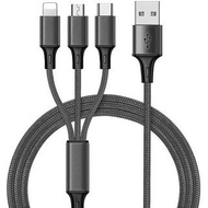 Kabel Charger Handphone Hp Cabang 3 In 1 Type C Micro Iphone Usb Cas