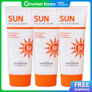 Foodaholic | (3-Pack) Foodaholic Multi Sun Cream 70ml Spf50 Pa+++ / No White Cast Hybrid Sunscreen /