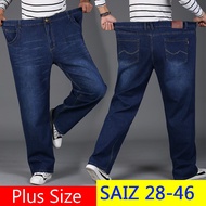 Saiz Besar 28-50 Seluar Lelaki Jeans Getah Saiz Besar Seluar Panjang Plus Size Men's Jeans Long Trou