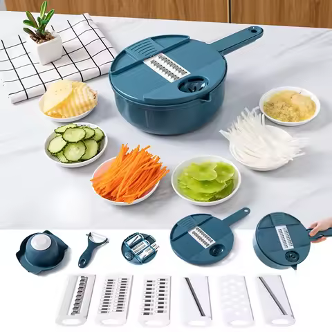 Vegetable Cutter Multi-Functional Potatoes Manually Cut Shred Slicer Grater Kitchenware Acceesories 