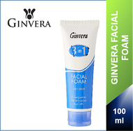 Ginvera 3 in 1 Ginseng Wolfberry Royal Jelly Facial Foam Natural Face Wash Cleanser 100gm - Price is for 2 tubes